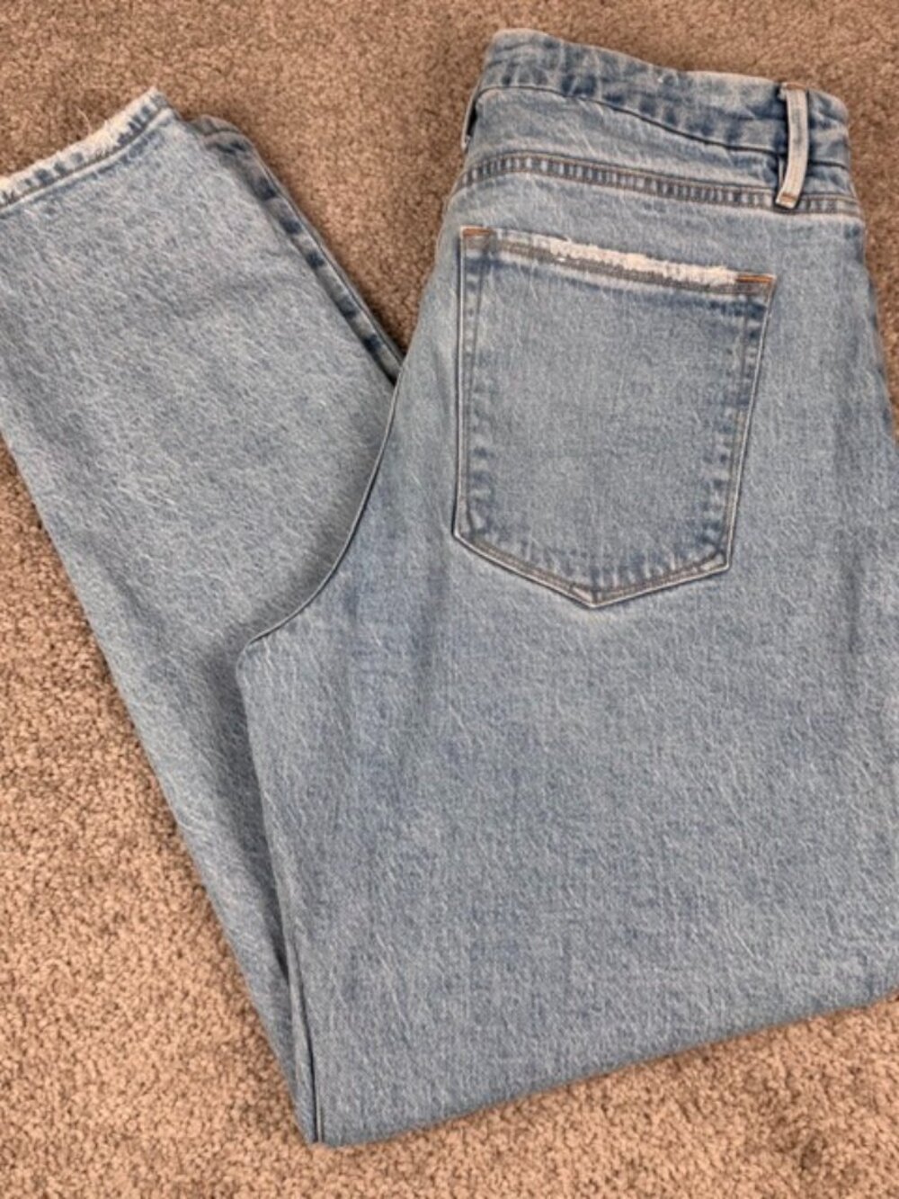 Good American Good Girlfriend High Waist Straight Leg Denim Jeans Size 10 / 30